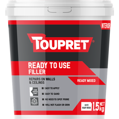 Toupret Ready Mixed Filler Red Tub 1.5Kg