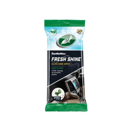 Turtle Wax Fresh Shine Gloss Wipes, Spring Fresh (Pack of 24)