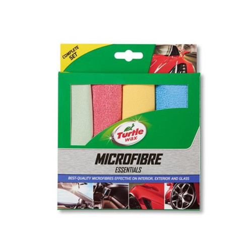 Turtle Wax Essential Microfibre Cloths (Pack of 4)