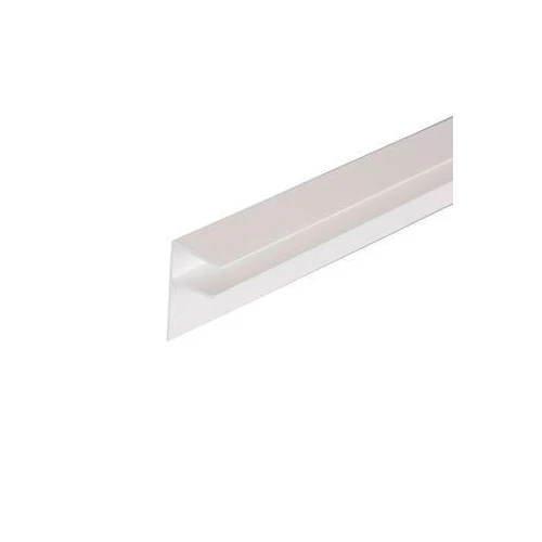 Polycarbonate F Strip 10mm x 3000mm White