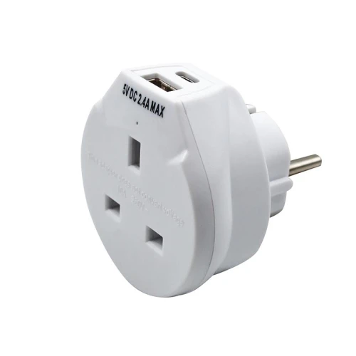 Uni-Com Travel Socket with USB Charger