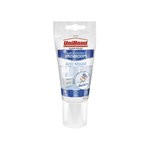 UniBond Anti-Mould Kitchen & Bathroom Sealant Tube White 147g