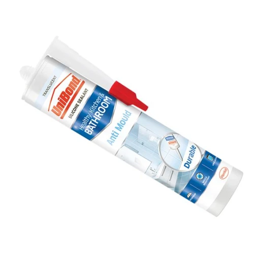 UniBond Anti-Mould Kitchen & Bathroom Sealant Cartridge Translucent 274g