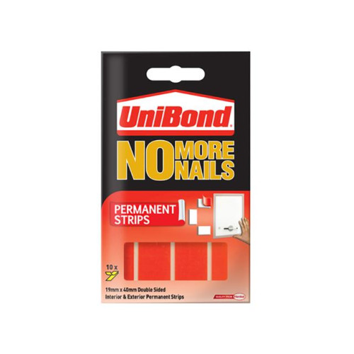 UniBond No More Nails Permanent Pads 19mm x 40mm (Pack of 10)