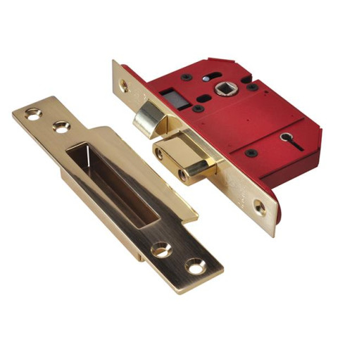 Strongbolt 2200S Bs 5 Lever Mortice Sash Lock 68mm Satin Brass Box