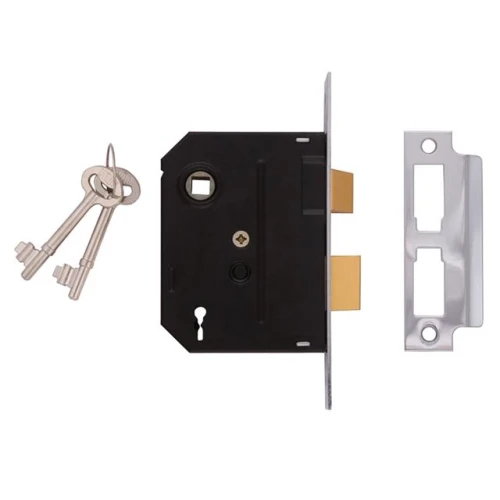Union 2295 2 Lever Mortice Sash Lock Polished Brass 76mm 3in Visi