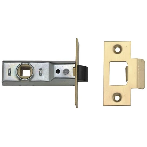 Union Tubular Mortice Latch 2648 Polished Brass 76mm 3in Box