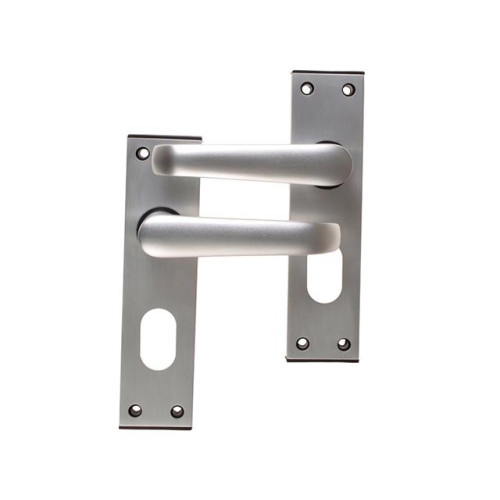 Union Ambassador Oval Plate Door Furniture Anodised Silver Visi Pack