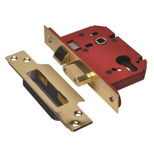 StrongBOLT 22EU EUS-PB-2.5 Euro Sashlock Plated Brass 65mm 2.5in