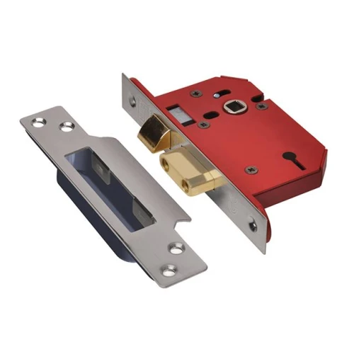 Strongbolt 2203S Stainless Steel 3 Lever Mortice Sash Lock Visi 65mm 2.5In