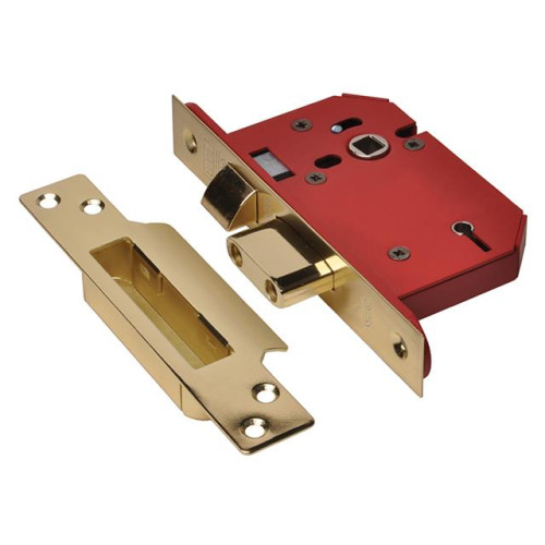Strongbolt 2205S Polished Brass 5 Lever Mortice Sash Lock Visi 65mm 2.5In