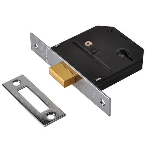 Es-Dl Chrome Essentials 3 Lever Mortice Deadlock Visi 79mm 3In