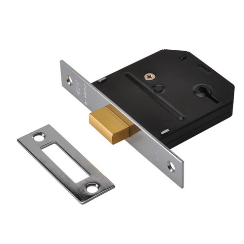 ES-DL Polished Brass Essentials 3 Lever Mortice Deadlock Visi 79mm 3in