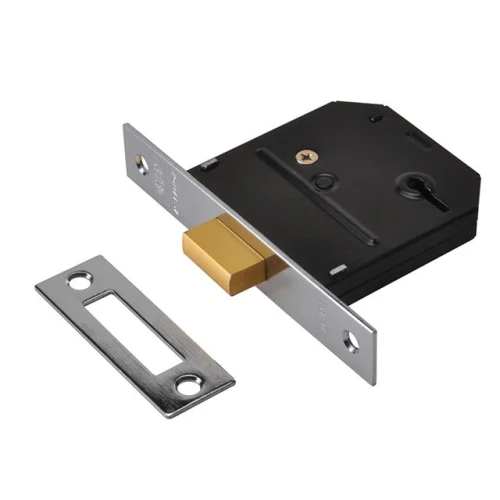 ES-DL Polished Brass Essentials 3 Lever Mortice Deadlock Visi 79mm 3in