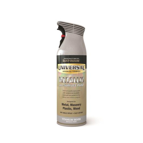 Rust-Oleum Universal Titanium Silver Metallic 400Mls