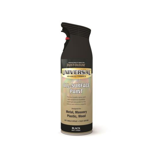 Rust-Oleum Universal Black Matt 400Mls