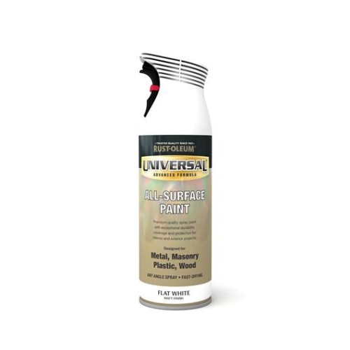 Rust-Oleum Universal Flat White 400Mls
