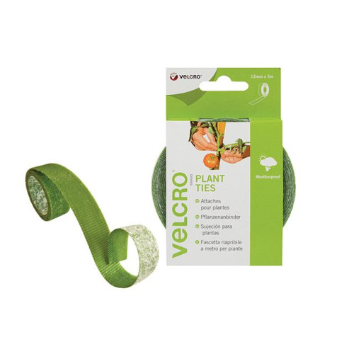 Velcro Plant Ties VELCROÂ® Brand 12mm x 5m Green