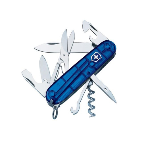 Victorinox Climber Swiss Army Knife Translucent Blue Blister