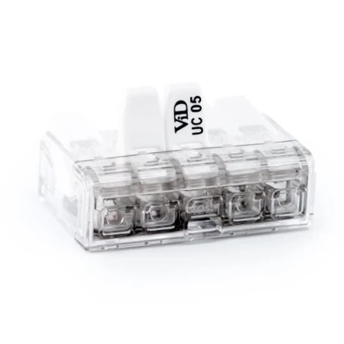 5 Pole Quick Fit Lever Electrical Connectors (Pack of 5)