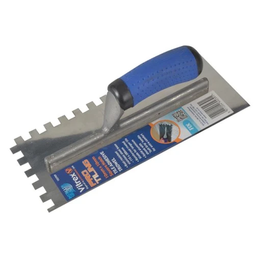Vitrex Professional Adhesive Trowel Stainless Steel 10mm Square Notches 11 X 4 1/2In