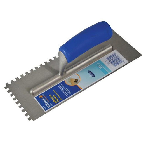 Adhesive Trowel 6mm Square Notches 11 x 4 1/2in