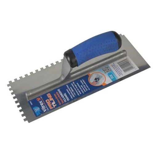 Vitrex Professional Adhesive Trowel Stainless Steel 6mm Square Notches 11 x 4 1/2in