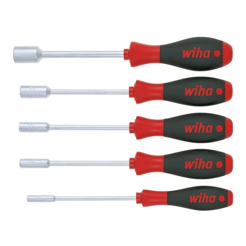 Wiha SoftFinish&Acirc;&reg; Hex Nut Driver Set, 5 Piece