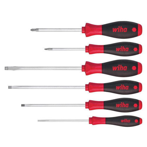 Wiha SoftFinishÂ® SL/PZ Screwdriver Set, 6 Piece