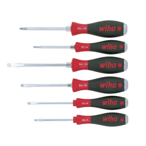 Wiha SoftFinish&Acirc;&reg; SL/PZ Hex Blade Screwdriver Set, 6 Piece