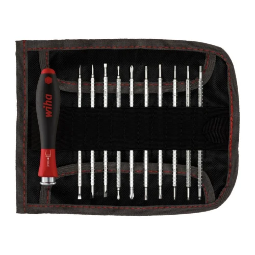 Wiha SYSTEM 4 SoftFinish&Acirc;&reg; Interchangeable Screwdriver Set, 12 Piece