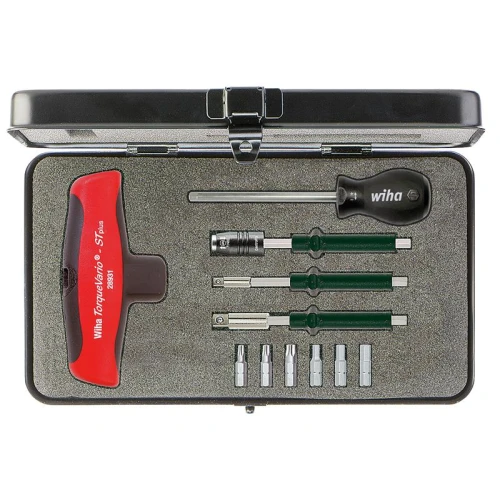 Wiha TorqueVario&Acirc;&reg;-S T Screwdriver Set, 11 Piece