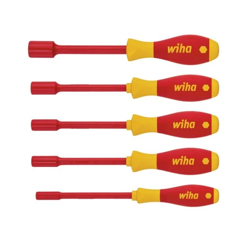 Wiha SoftFinish&Acirc;&reg; electric Hex Nut Driver Set, 5 Piece