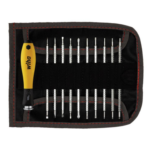 Wiha SYSTEM 4 SoftFinishÂ® ESD Interchangeable Screwdriver Set, 12 Piece