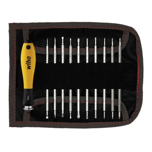 Wiha SYSTEM 4 SoftFinish&Acirc;&reg; ESD Interchangeable Screwdriver Set, 12 Piece