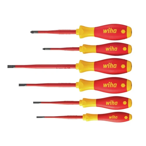 Wiha SoftFinish&Acirc;&reg; electric slimFix SL/PZ Screwdriver Set, 6 Piece