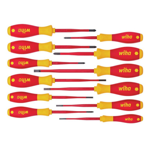 Wiha SoftFinish® electric slimFix Screwdriver Set, 12 Piece