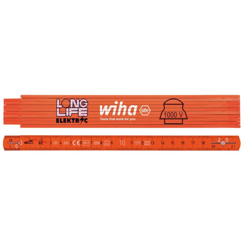 Wiha Longlife® Electrician's Folding Ruler 2m