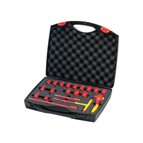 Wiha Insulated 3/8in Ratchet Wrench Set, 21 Piece (inc. Case)