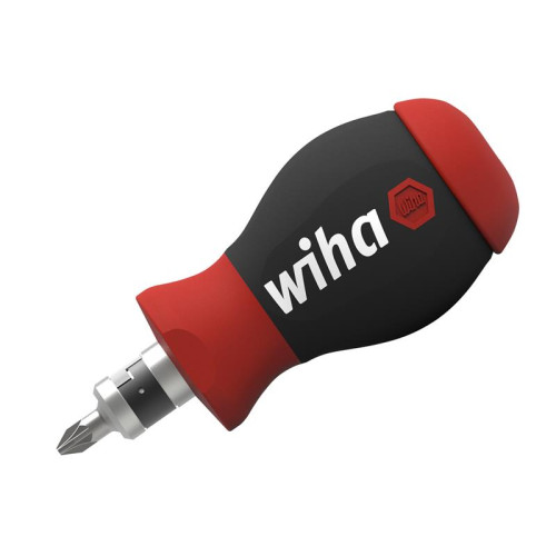 Wiha Magnetic SoftFinishÂ® Stubby Screwdriver with Bit Magazine