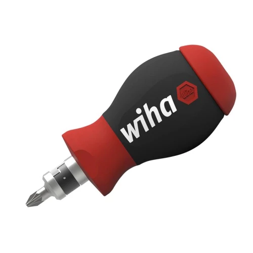 Wiha Magnetic SoftFinish&Acirc;&reg; Stubby Screwdriver with Bit Magazine