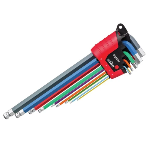 Wiha ErgoStar Colour Hex Ball End L-key Set, 9 Piece