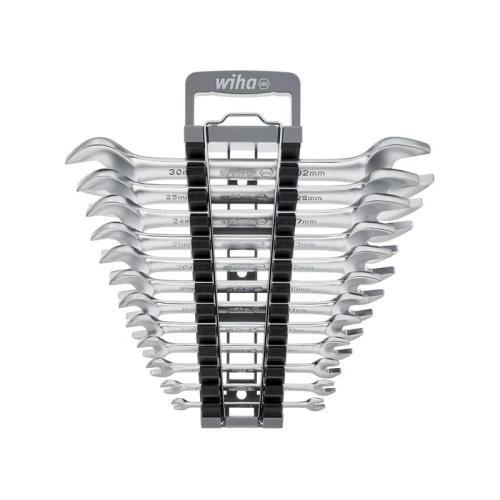 Wiha Double Open-End Spanner Set, 12 Piece