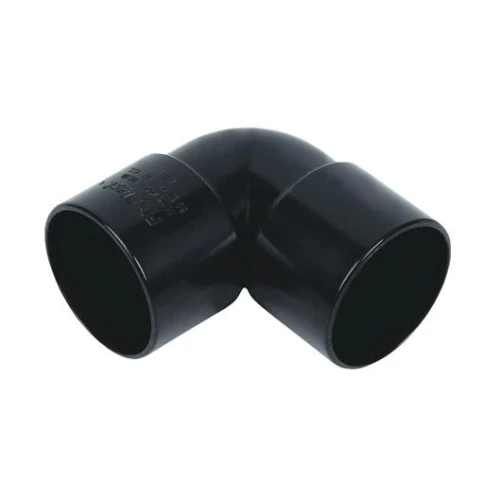 Solvent - 90 Deg Knuckle Bend 50mm - Black