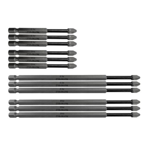 Faithfull 12 Piece Long Impact Bit Set