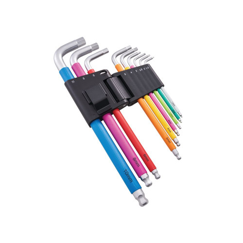 Faithfull 9 Piece Colour Coded Hex Key Set