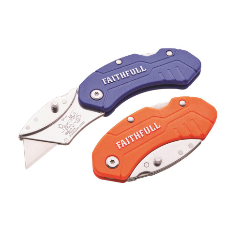 Faithfull Folding Hi-Vis Utility Knife