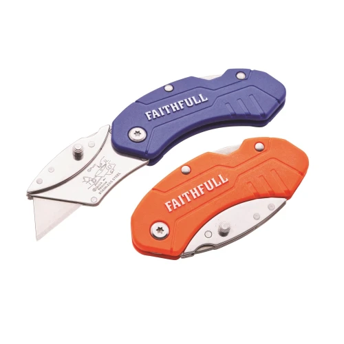 Faithfull Folding Hi-Vis Utility Knife