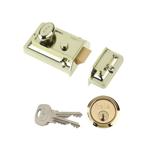 77 Traditional Nightlatch Brasslux Finish 60mm Backset Box