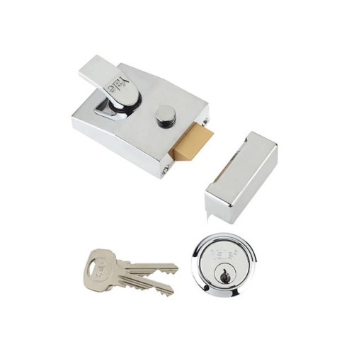 Yale 89 Deadlock Nightlatch Chrome Finish 60mm Backset Box